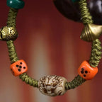Fortune Jewel Tibetan Dragon Pattern Dice Handmade Rope Bracelet Fortune Jewel