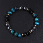 Fortune Jewel Natural Blue Tiger Eye Beads Balance Bracelet Fortune Jewel