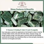 Fortune Jewel 925 Sterling Silver Lotus Natural Cyan Jade Luck Bracelet Fortune Jewel