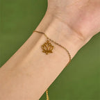 Fortune Jewel Lotus Pattern Titanium Steel Enlightenment Bracelet Fortune Jewel
