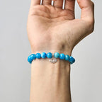Fortune Jewel 925 Sterling Silver Lotus Natural Apatite Creativity Bracelet Fortune Jewel