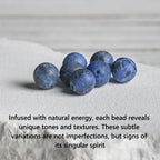 Fortune Jewel 925 Sterling Silver Lotus Design Natural Sodalite Positive Beads Harmony Bracelet Fortune Jewel