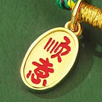 Fortune Jewel Handmade Peace Buckle Jade Prosperity 925 Sterling Silver Colorful Rope Bracelet - Fortune Jewel