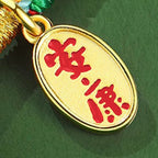 Fortune Jewel Handmade Peace Buckle Jade Prosperity 925 Sterling Silver Colorful Rope Bracelet - Fortune Jewel
