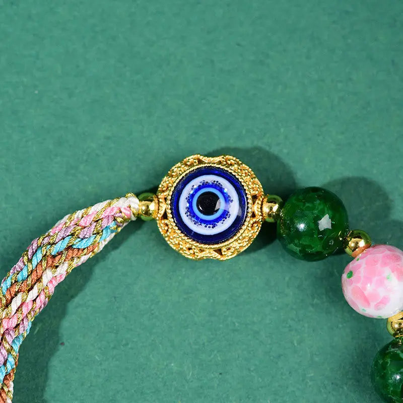 Fortune Jewel Tibet Evil Eye Nine Tailed Fox Thangka Keep Away Evil Spirits String Bracelet Fortune Jewel