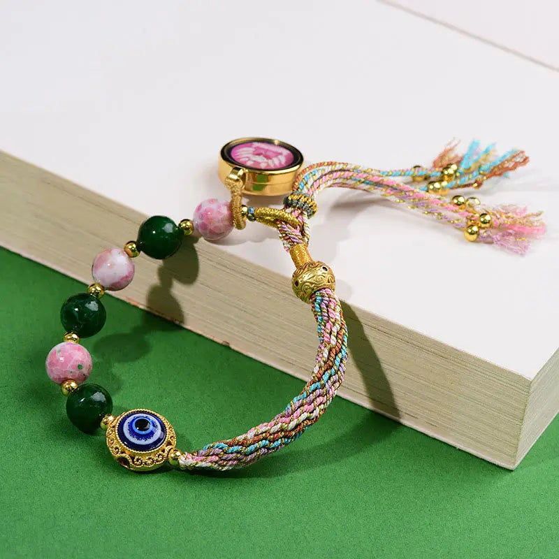 Fortune Jewel Tibet Evil Eye Nine Tailed Fox Thangka Keep Away Evil Spirits String Bracelet Fortune Jewel