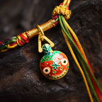 Fortune Jewel Tibet Gold Swallowing Beast Family Luck Knot Braid Colorful String Bracelet Fortune Jewel