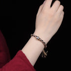 Fortune Jewel Tibet Om Mani Padme Hum Carved Zakiram Focus Rope Bracelet Fortune Jewel