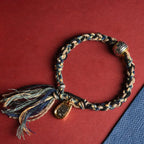 Fortune Jewel Tibet Om Mani Padme Hum Carved Zakiram Focus Rope Bracelet Fortune Jewel