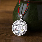 Fortune Jewel Colorful Om Mani Padme Hum Titanium Steel Protection Rope Necklace Pendant Fortune Jewel