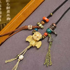 Fortune Jewel Tibetan Skull The Lord of the Corpse Forest New Beginning Rope Necklace Pendant Fortune Jewel