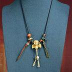 Fortune Jewel Tibetan Skull The Lord of the Corpse Forest New Beginning Rope Necklace Pendant Fortune Jewel