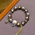 Fortune Jewel Tibetan Lightning Treasure Vase Dzi Bead The Lord of the Corpse Forest Power Bracelet Fortune Jewel