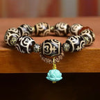 Fortune Jewel Tibetan Lightning Treasure Vase Dzi Bead The Lord of the Corpse Forest Power Bracelet Fortune Jewel