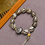 Fortune Jewel Tibetan Lightning Treasure Vase Dzi Bead The Lord of the Corpse Forest Power Bracelet Fortune Jewel