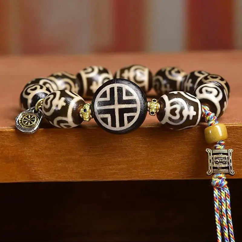Fortune Jewel Tibetan Lightning Treasure Vase Dzi Bead The Lord of the Corpse Forest Power Bracelet Fortune Jewel
