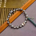 Fortune Jewel Tibetan Dzi Bead Skull The Lord of the Corpse Forest Wealth Bracelet Fortune Jewel