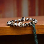 Fortune Jewel Tibetan Dzi Bead Skull The Lord of the Corpse Forest Wealth Bracelet Fortune Jewel