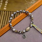 Fortune Jewel Tibetan Dzi Bead Skull The Lord of the Corpse Forest Wealth Bracelet Fortune Jewel