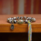 Fortune Jewel Tibetan Dzi Bead Skull The Lord of the Corpse Forest Wealth Bracelet Fortune Jewel