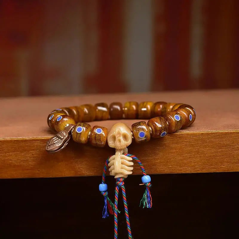 Fortune Jewel Tibetan Bone Beads The Lord Of The Corpse Forest Keep Away Evil Spirits Bracelet Fortune Jewel