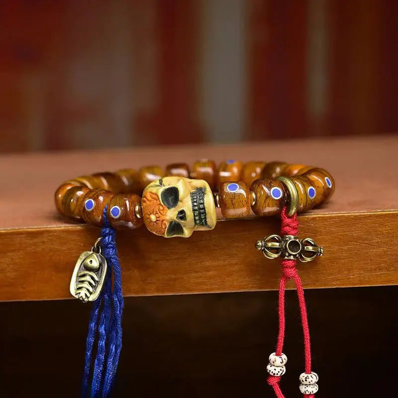 Fortune Jewel Tibetan Bone Beads The Lord Of The Corpse Forest Keep Away Evil Spirits Bracelet Fortune Jewel
