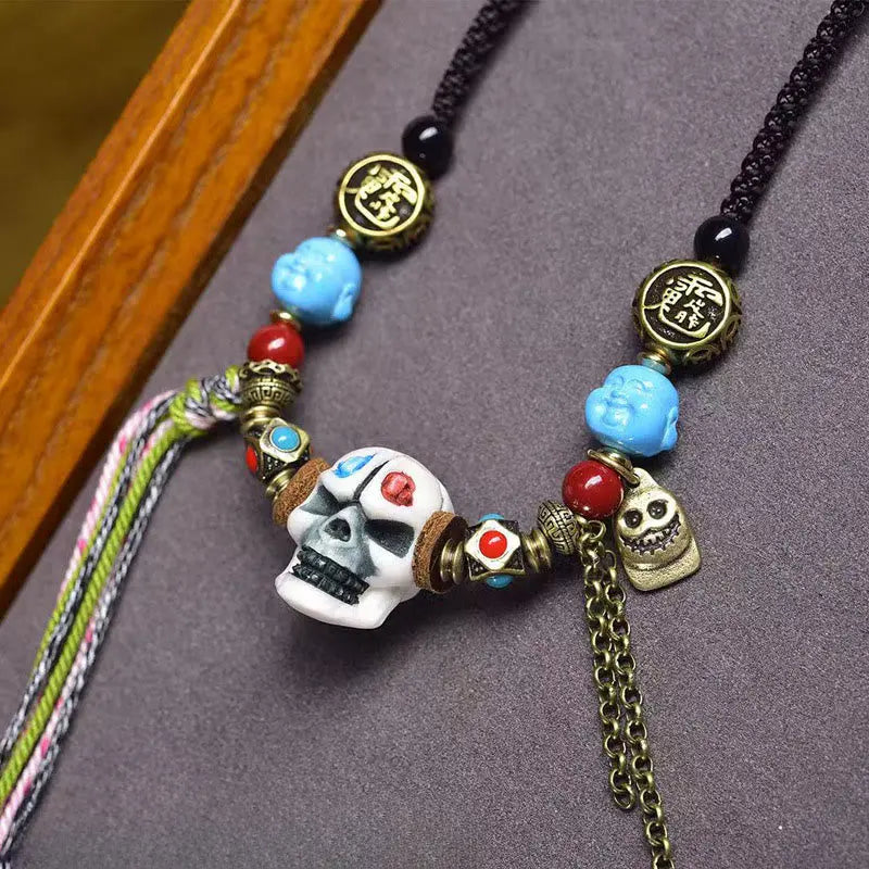 Fortune Jewel Tibetan Skull The Lord Of The Corpse Forest Keep Away Evil Spirits Necklace Pendant Fortune Jewel