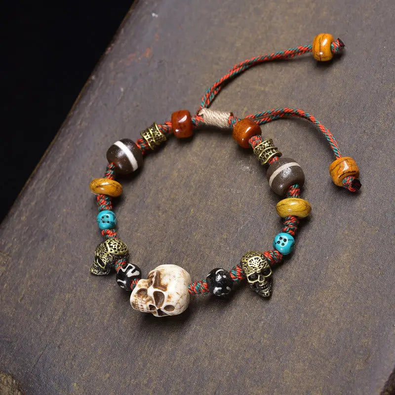 Fortune Jewel Tibet Bone Beads Coconut Shell The Lord of the Corpse Forest Happiness Bracelet Fortune Jewel