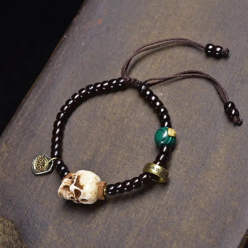 Fortune Jewel Tibet Bone Beads Coconut Shell The Lord of the Corpse Forest Happiness Bracelet Fortune Jewel