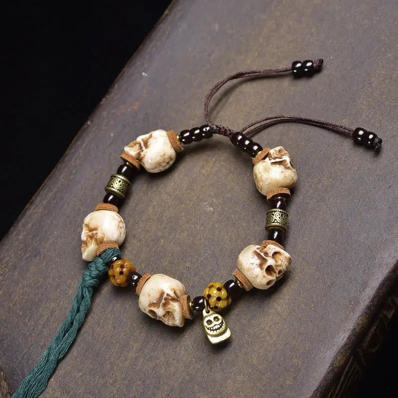 Fortune Jewel Tibet Bone Beads Coconut Shell The Lord of the Corpse Forest Happiness Bracelet Fortune Jewel