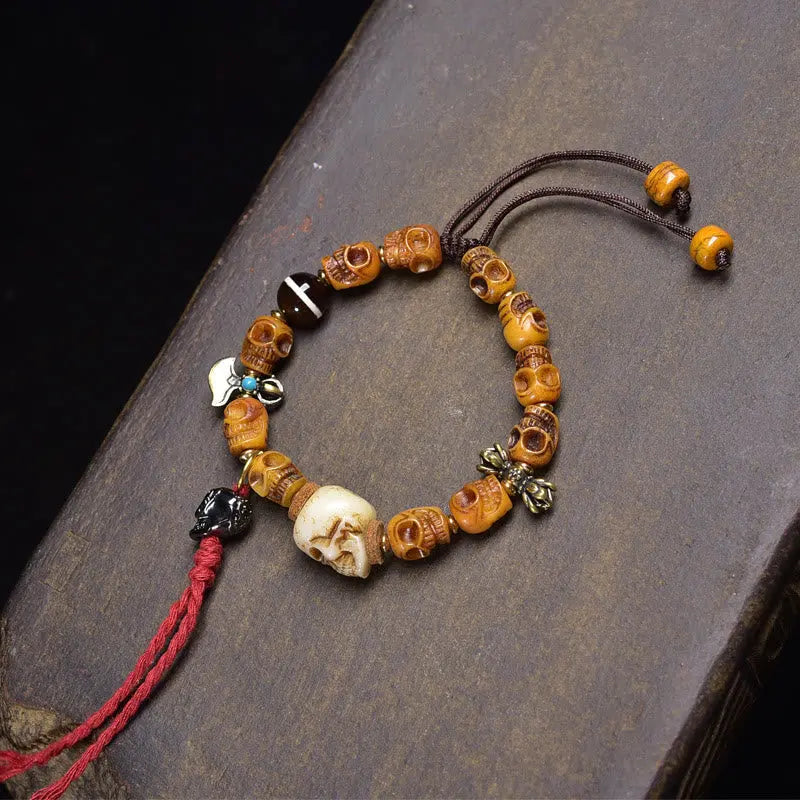 Fortune Jewel Tibet Bone Beads Coconut Shell The Lord of the Corpse Forest Happiness Bracelet Fortune Jewel