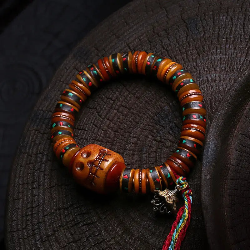 Fortune Jewel Tibet Bone Beads The Lord Of The Corpse Forest Reminders of Our Impermanence Bracelet Fortune Jewel