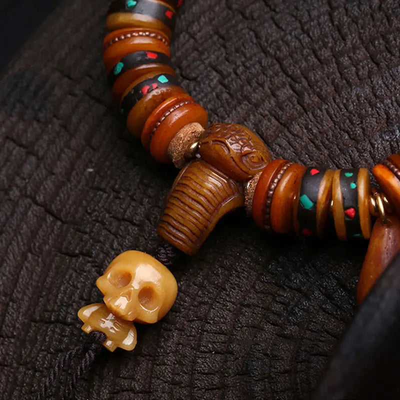 Fortune Jewel Tibet Bone Beads The Lord Of The Corpse Forest Reminders of Our Impermanence Bracelet Fortune Jewel