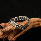 Fortune Jewel Tibetan Auspicious Clouds Copper Om Mani Padme Hum Peace Metal Bracelet Fortune Jewel
