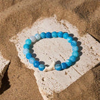 Fortune Jewel Natural Stone Dolphin Crackle Agate Tourmaline Courage Bracelet Fortune Jewel