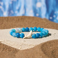 Fortune Jewel Natural Stone Dolphin Crackle Agate Tourmaline Courage Bracelet Fortune Jewel