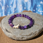 Fortune Jewel Natural Stone Dolphin Crackle Agate Tourmaline Courage Bracelet Fortune Jewel