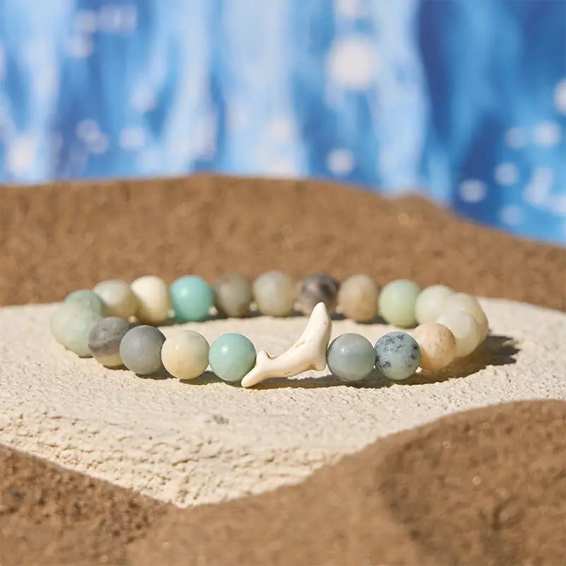 Fortune Jewel Natural Stone Dolphin Crackle Agate Tourmaline Courage Bracelet Fortune Jewel
