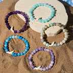 Fortune Jewel Natural Stone Dolphin Crackle Agate Tourmaline Courage Bracelet Fortune Jewel
