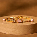Fortune Jewel Copper Brass Plated 24k Gold Beads Gourd Wealth Bracelet Fortune Jewel