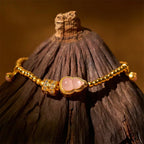 Fortune Jewel Copper Brass Plated 24k Gold Beads Gourd Wealth Bracelet Fortune Jewel