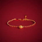 Fortune Jewel Red String Copper Brass Gourd Strength Wealth Bracelet Fortune Jewel