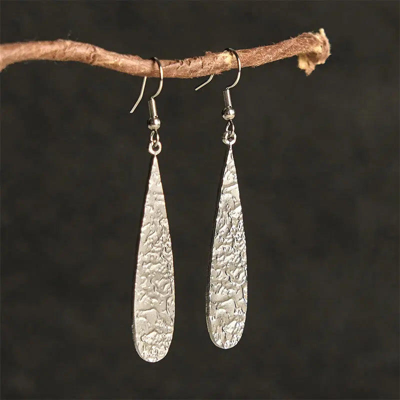 Fortune Jewel Elegant Titanium Steel Balance Hammer Marks Earrings Fortune Jewel