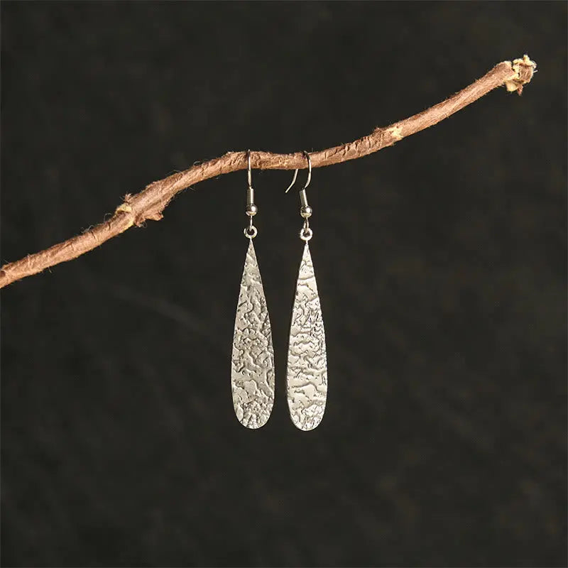 Fortune Jewel Elegant Titanium Steel Balance Hammer Marks Earrings Fortune Jewel