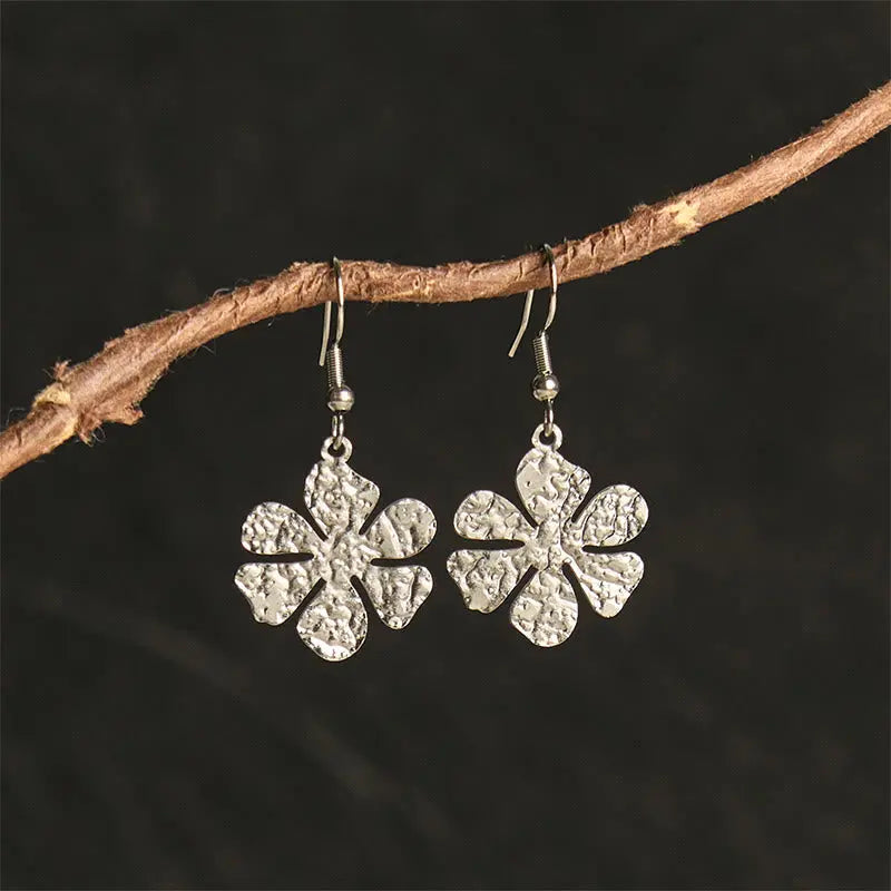 Fortune Jewel Elegant Titanium Steel Balance Hammer Marks Earrings Fortune Jewel