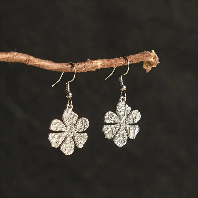 Fortune Jewel Elegant Titanium Steel Balance Hammer Marks Earrings Fortune Jewel