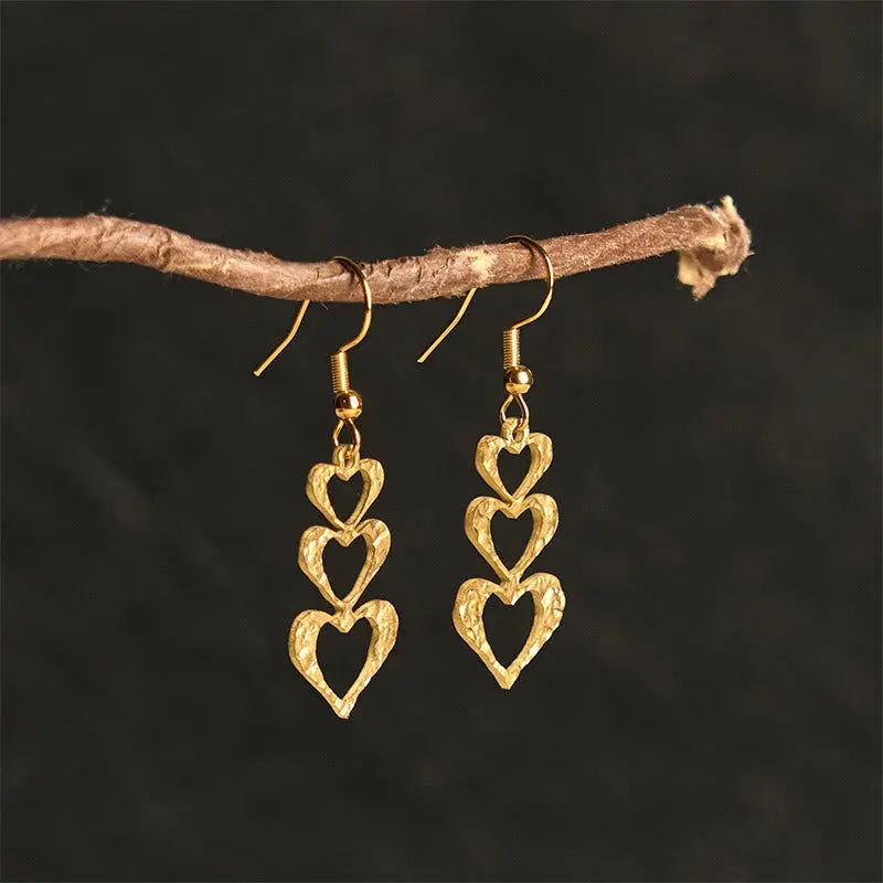 Fortune Jewel Elegant Titanium Steel Balance Hammer Marks Earrings Fortune Jewel