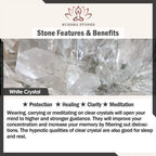 Fortune Jewel Natural White Crystal Flower 925 Sterling Silver Adjustable Healing Ring Fortune Jewel
