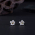 Fortune Jewel 925 Sterling Silver Golden Stamens Balance Earrings Fortune Jewel