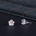 Fortune Jewel 925 Sterling Silver Golden Stamens Balance Earrings Fortune Jewel